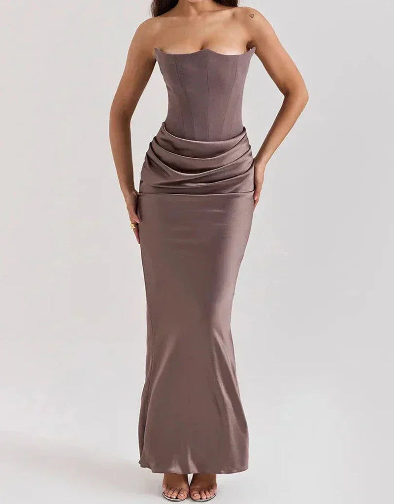 Lana | Strapless Elegant Maxi Dress