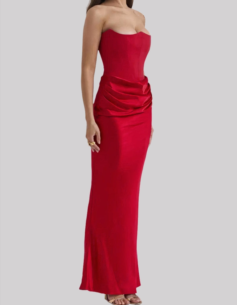 Lana | Strapless Elegant Maxi Dress