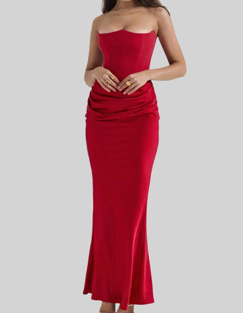 Lana | Strapless Elegant Maxi Dress